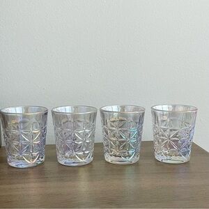 Circleware Regency Radiance Pearl 1.6oz Clear Luster Shot Glass S/4 NWT